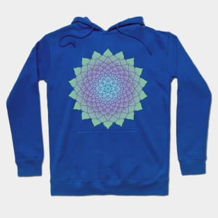 Green Purple Blue Floral Mandala Hoodie